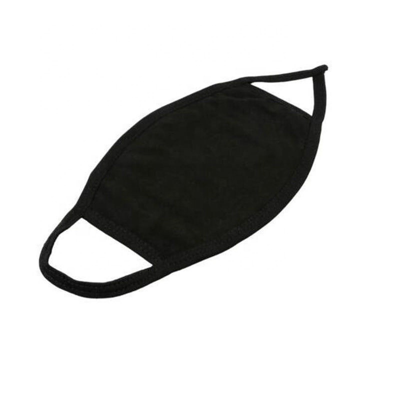3-Ply Black Cotton Mask Blank3