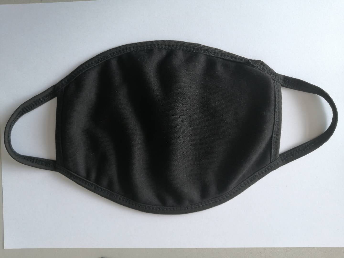 3-Ply Black Cotton Mask Blank4