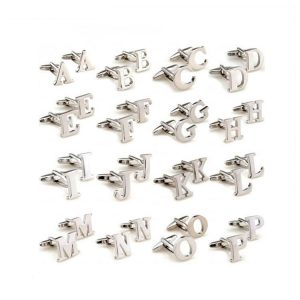 Alphabet Letters Cuff Links3