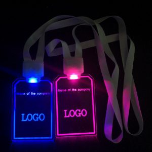 Lanyard ID Card with LED Light. One Color, Logo Location0