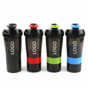 3 in 1 Plastic Sports Gym Protein Shaker Bottle2