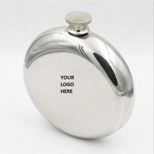 Portable Stainless Steel Round Hip Flask 5 oz