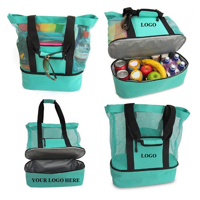 Customized Mesh Travel Bag With Insulated Cooler | Wristband Creation