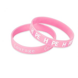 1/2 Inch Breast Cancer Printed Custom Wristband3