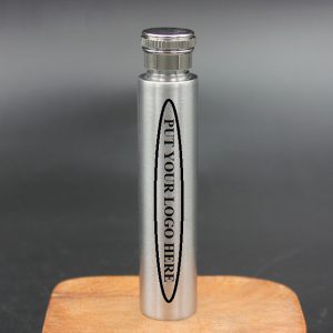 Stainless Steel Round Tube Hip Flask 1oz