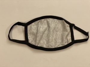 Gray Cotton Face Mask (Black Ear Loops)0