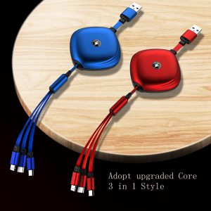 Custom 3 in 1 Charger Cable with Storage
