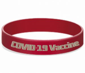 COVID 19 Vaccine Deboss-Fill Silicone Band0
