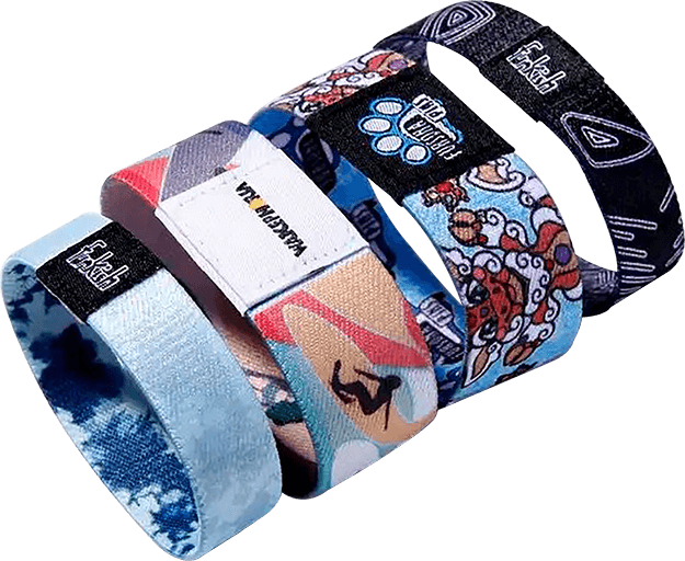 Displayed Image Elastic Wristbands