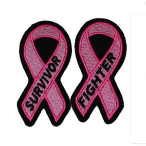 Pink Ribbon Awareness Embroidered Patch
